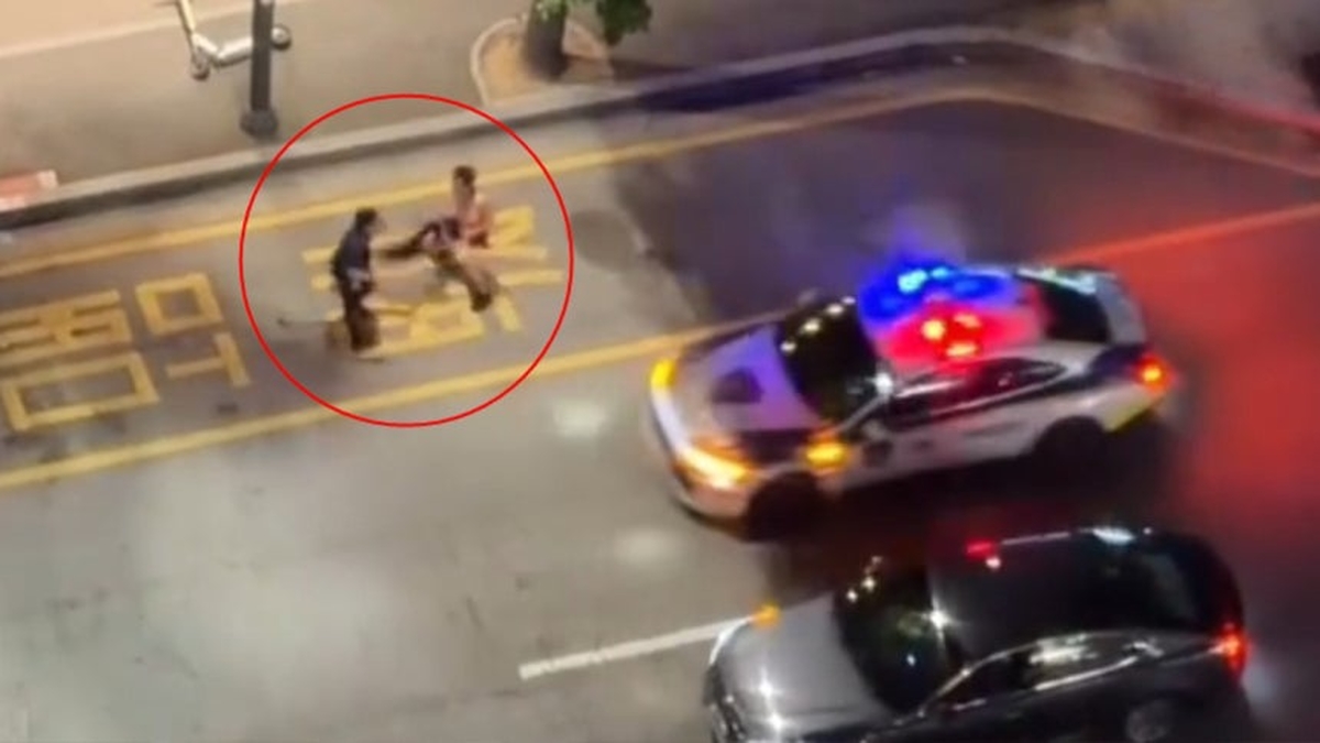 수원 도심서 옷 벗고 경찰관에 주먹질... 40대 남성, 테이저건 맞고 체포