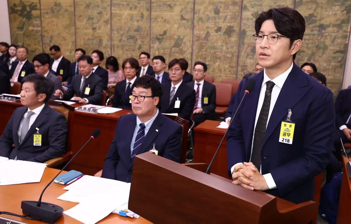 박주호 전 대한축구협회 전력강화위원이 24일 오전 서울 여의도 국회 문화체육관광위원회에서 열린 대한축구협회 등에 대한 현안질의에 출석해 의원 질의에 답변하고 있다. 2024.9.24/뉴스1