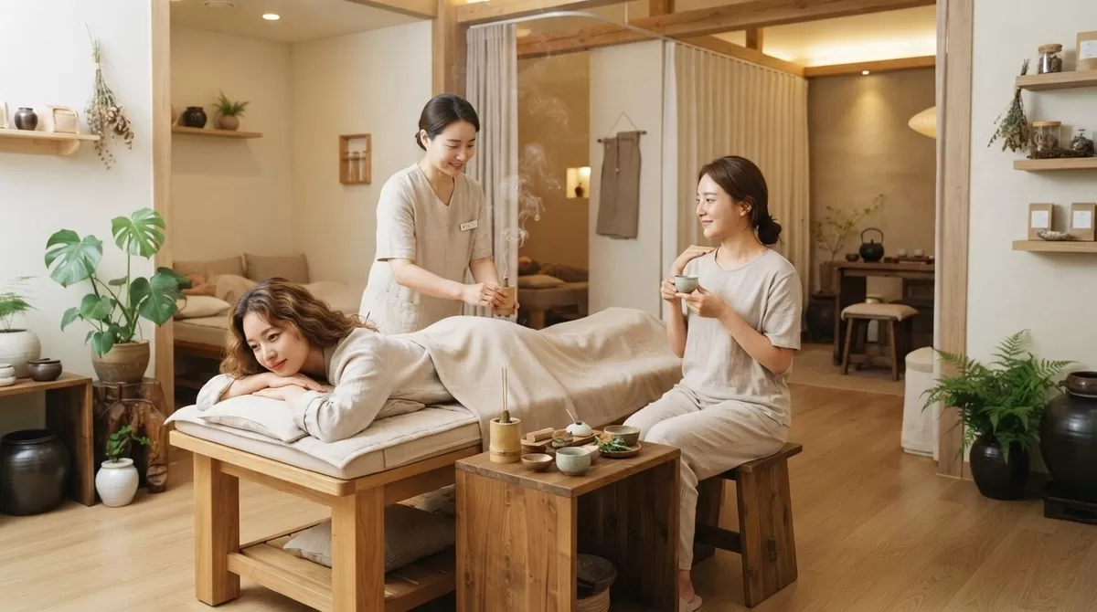 한국 MZ세대 쑥뜸방 웰니스 코스