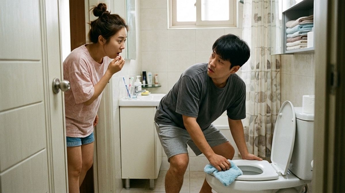 “얼굴 수건으로 변기 커버 닦는 남편... 지적했더니 ‘세탁할건데 무슨 문제’ 라네요”