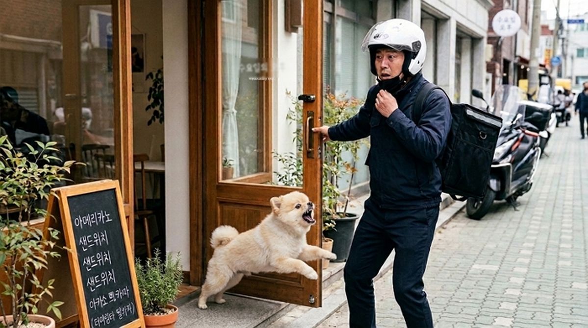 “개 왜 안 묶었냐” 따지자, 목줄 풀린 개 들이밀며 “물어!” 위협한 카페 점주