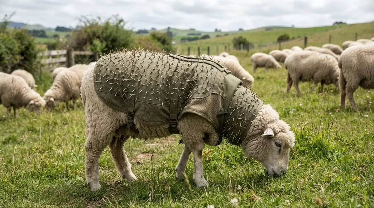 Sheep develop thorny clothing