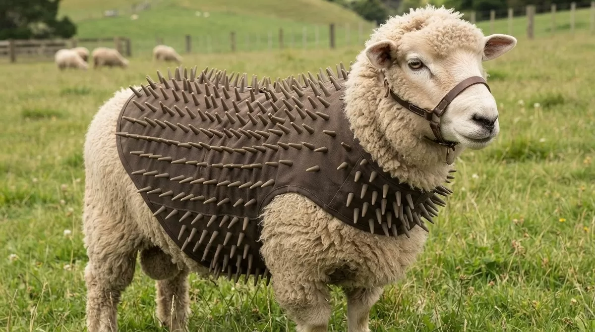 Sheep develop thorny clothing