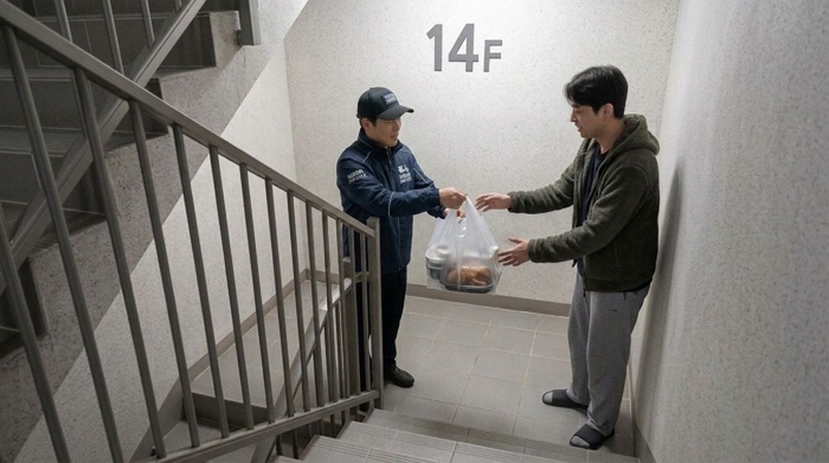 아파트 26층 배달해야 하는데 '엘베 고장'... 치킨 들고 계단 오르던 라이더에 감동받은 고객의 행동