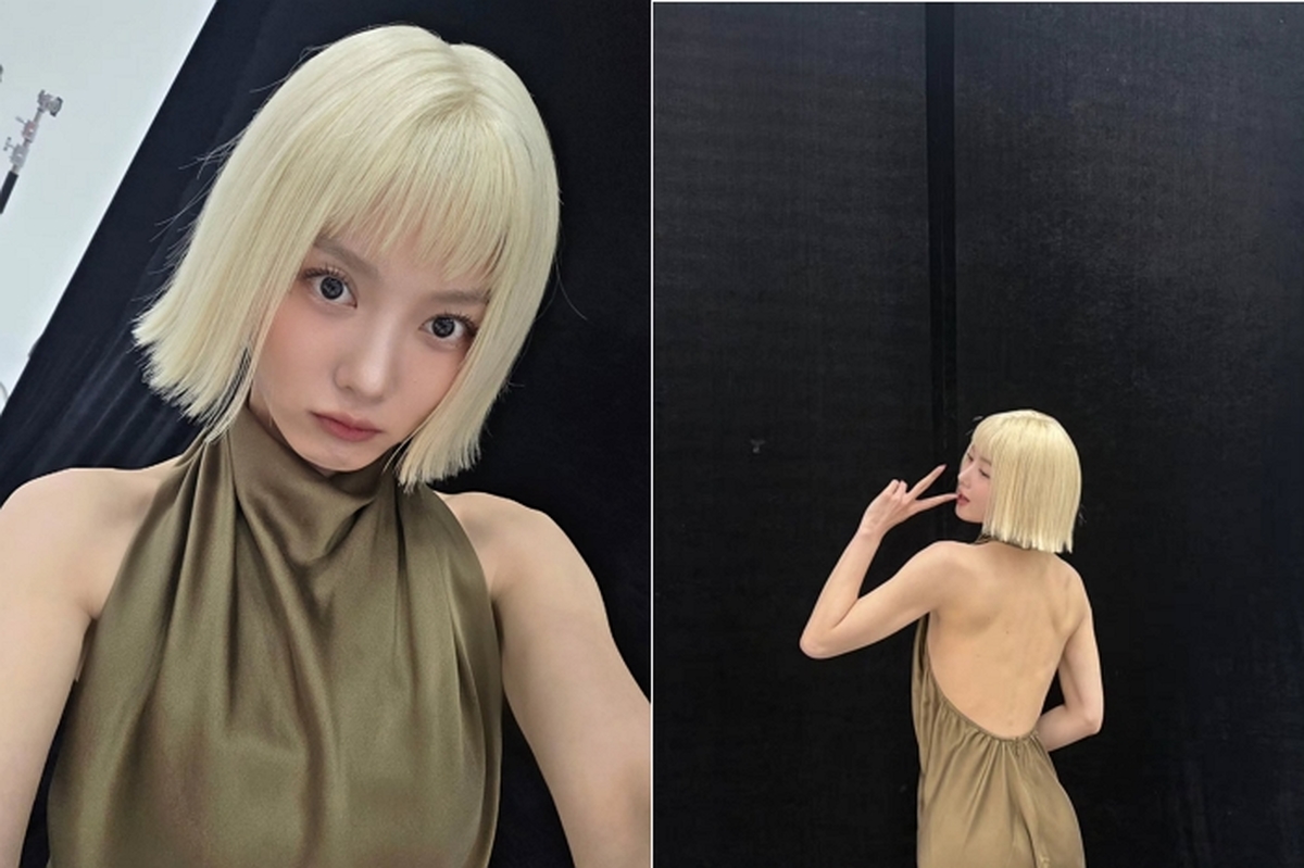 김유정, 파격 백금발 헤어스타일 변신... 백리스 드레스로 성숙미 뽐내
