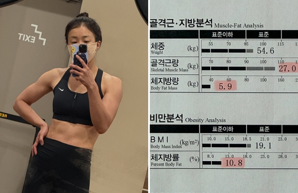 ‘애둘맘’ 이시영, 출산 8개월 만에 놀라운 인바디 결과... 체지방률 ‘깜짝’