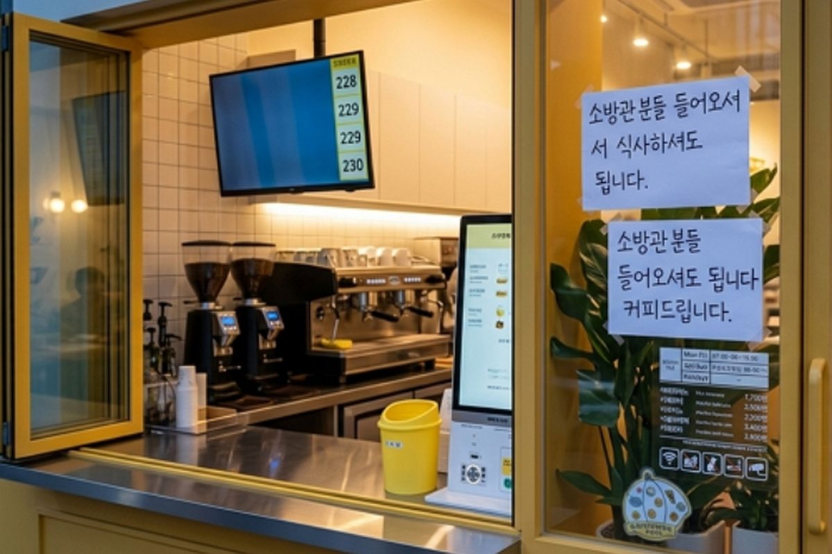 쿠팡 화재 현장 소방관들에게 커피 100잔 ‘선결제’한 주민의 훈훈한 사연