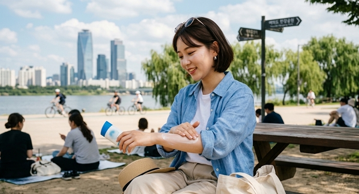 A_woman_applying_sunscreen,_Korea._202607231409.jpeg