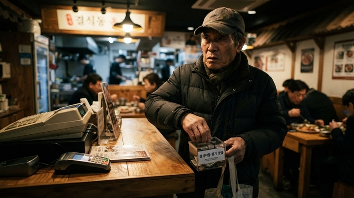 식당 계산대 위 결식아동 후원 모금함 통째로 ‘슬쩍’ 한 70대 상습절도범