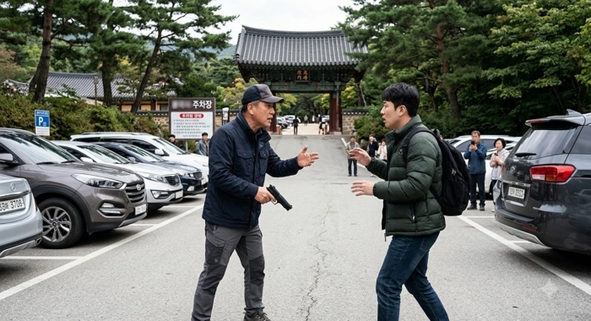 사찰 방문객 모의총기로 위협한 50대... 경찰, 추격 끝에 테이저건으로 체포