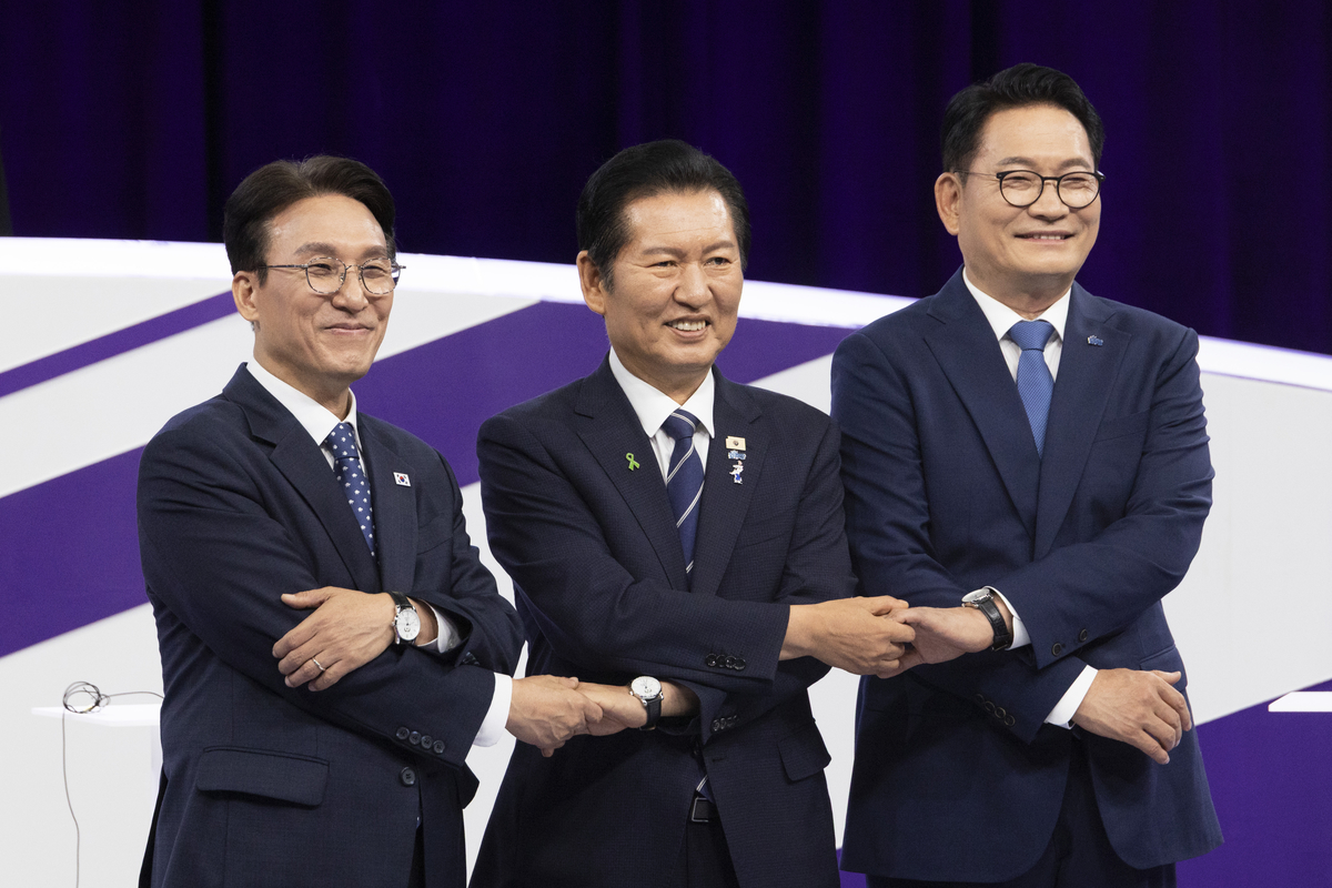 전당대회에서 격돌한 민주당 당대표 후보들... 당심 잡기 사활 걸었다