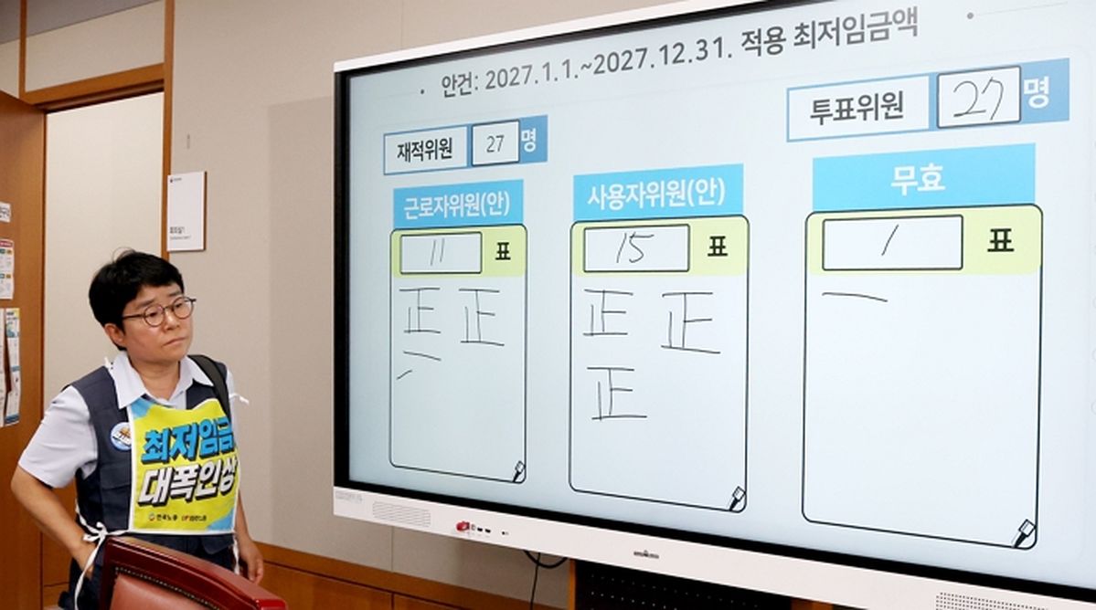 2027년 최저임금, 올해보다 3.7% 오른 1만700원... 월 환산액 223만6300원
