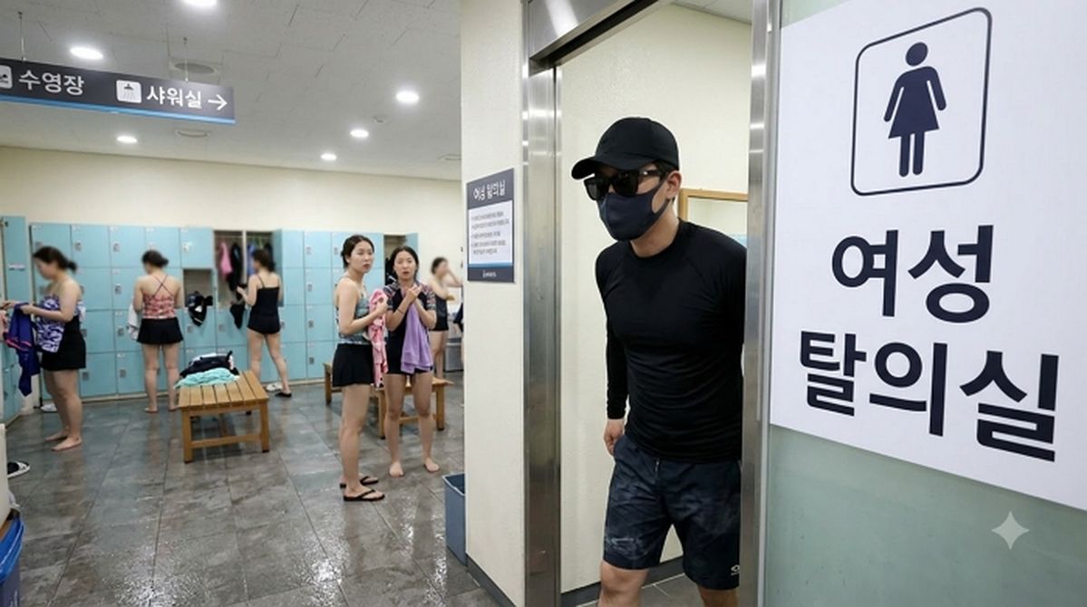 “여자 탈의실에 가발 쓴 남자가”... 캐리비안 베이 침입범, 일주일째 추적 중