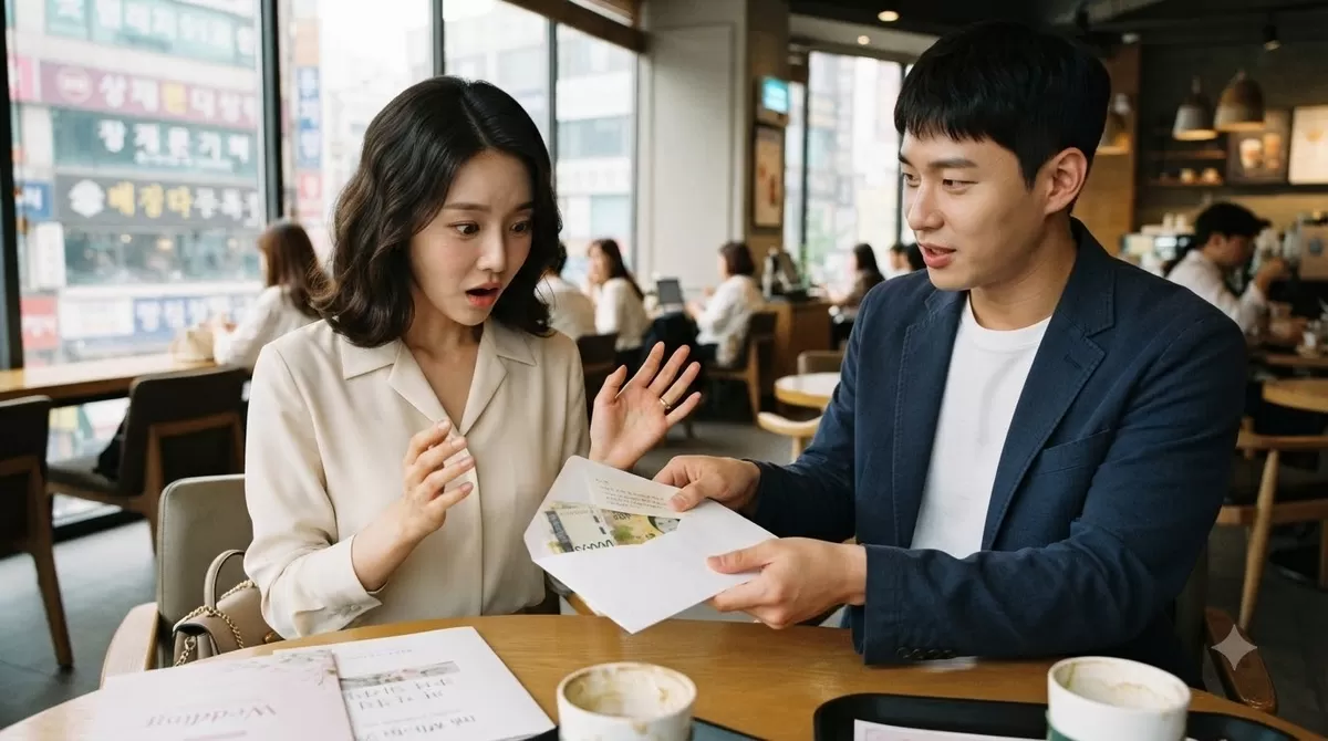 Woman receives money from ex