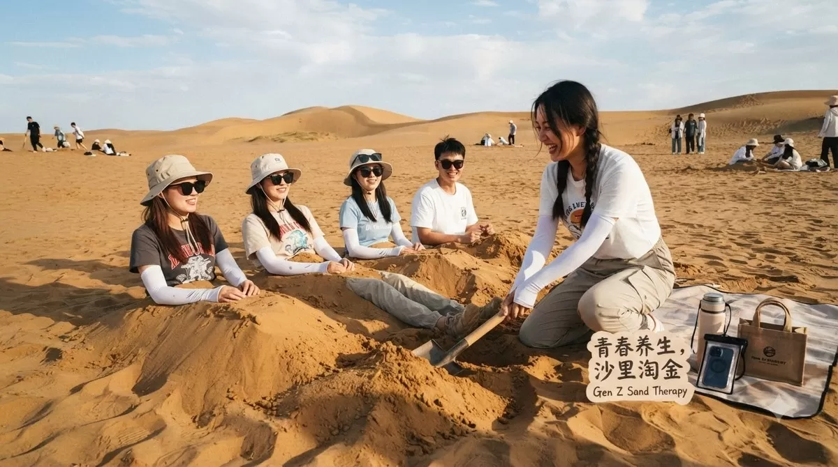 Gen Z desert sand therapy