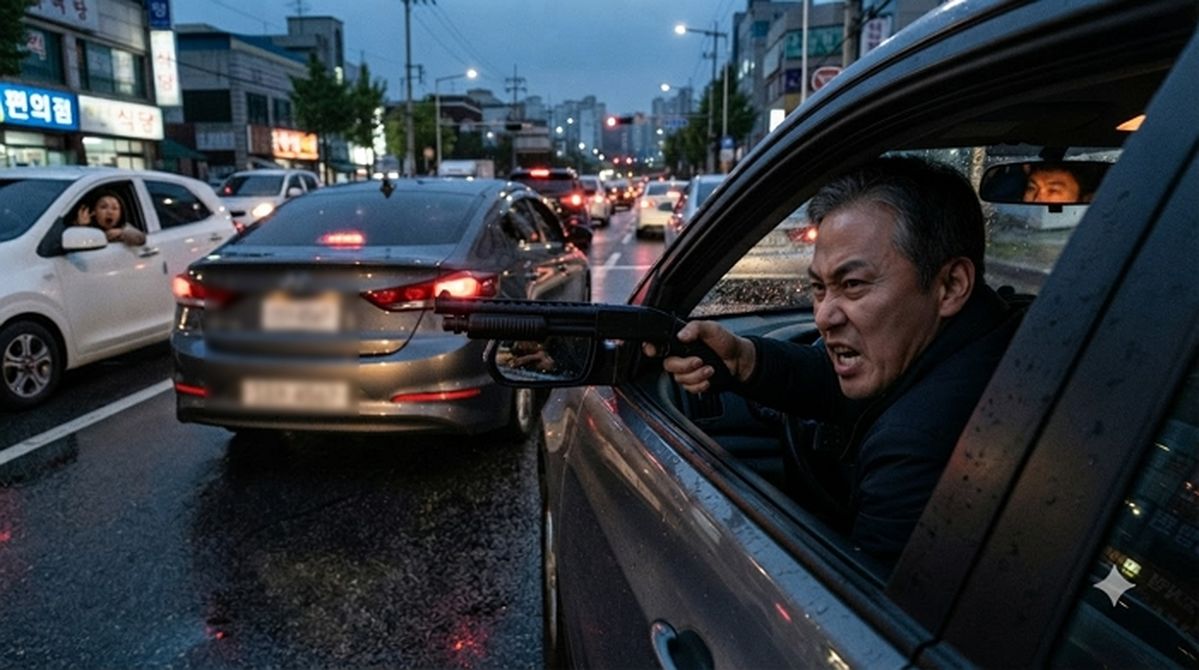 창원 도로 한복판서 엽총 위협... 말다툼 끝에 총기 꺼낸 50대 운전자 조사