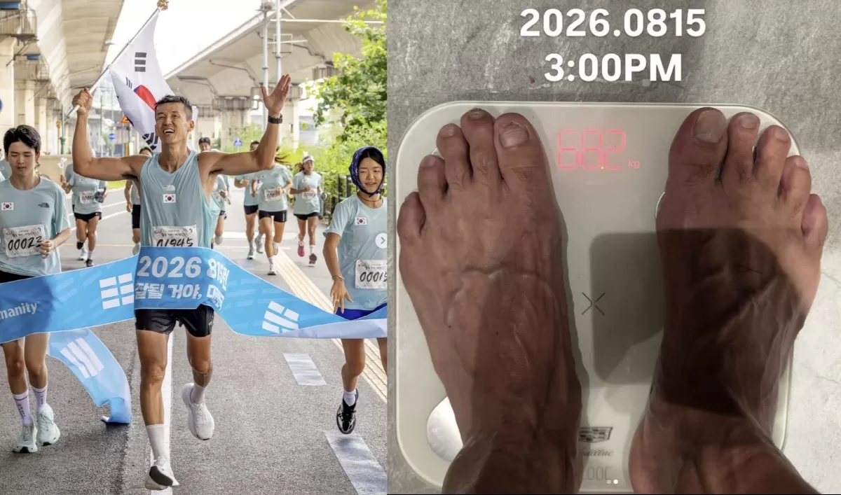 션, 반나절 만에 5kg 빠졌다…81.5km 완주 후유증에 쓰러지면 어떡해 걱정 가득