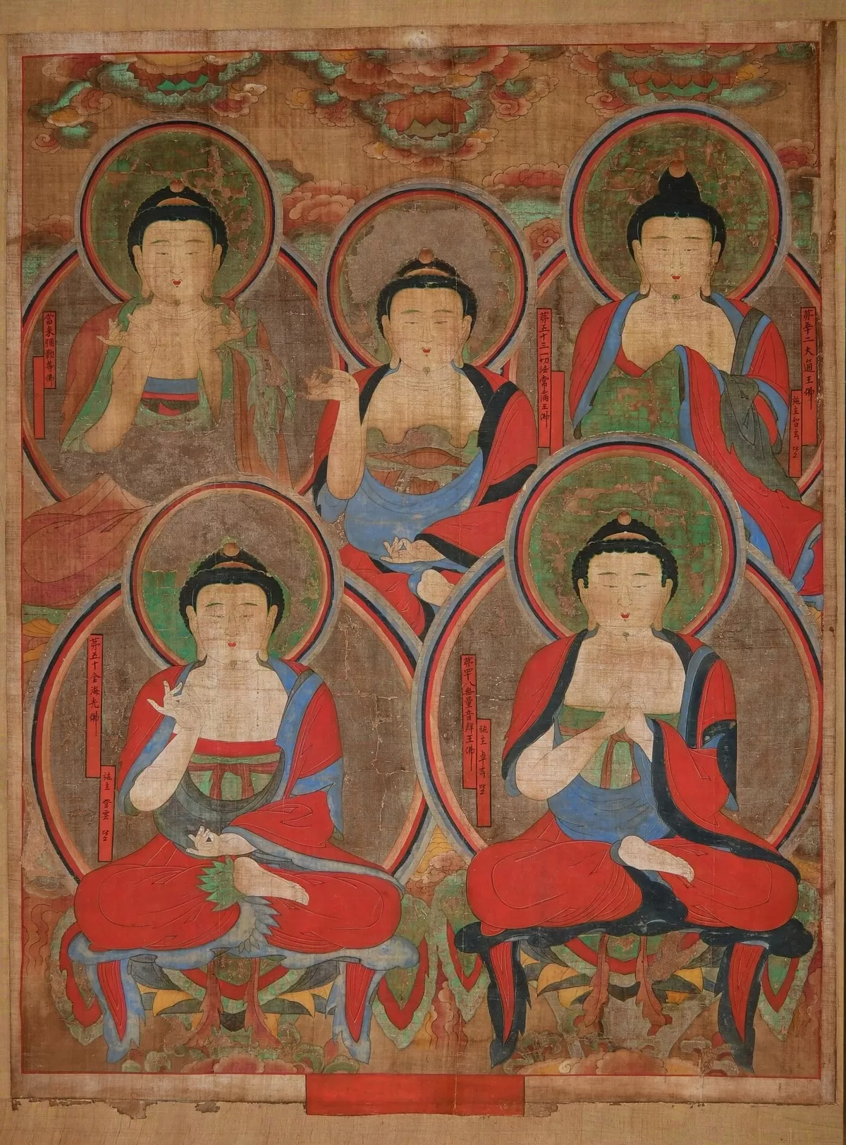 본문 이미지 - '순천 송광사 오십삼불회도'의 오불도(국가유산청 제공)