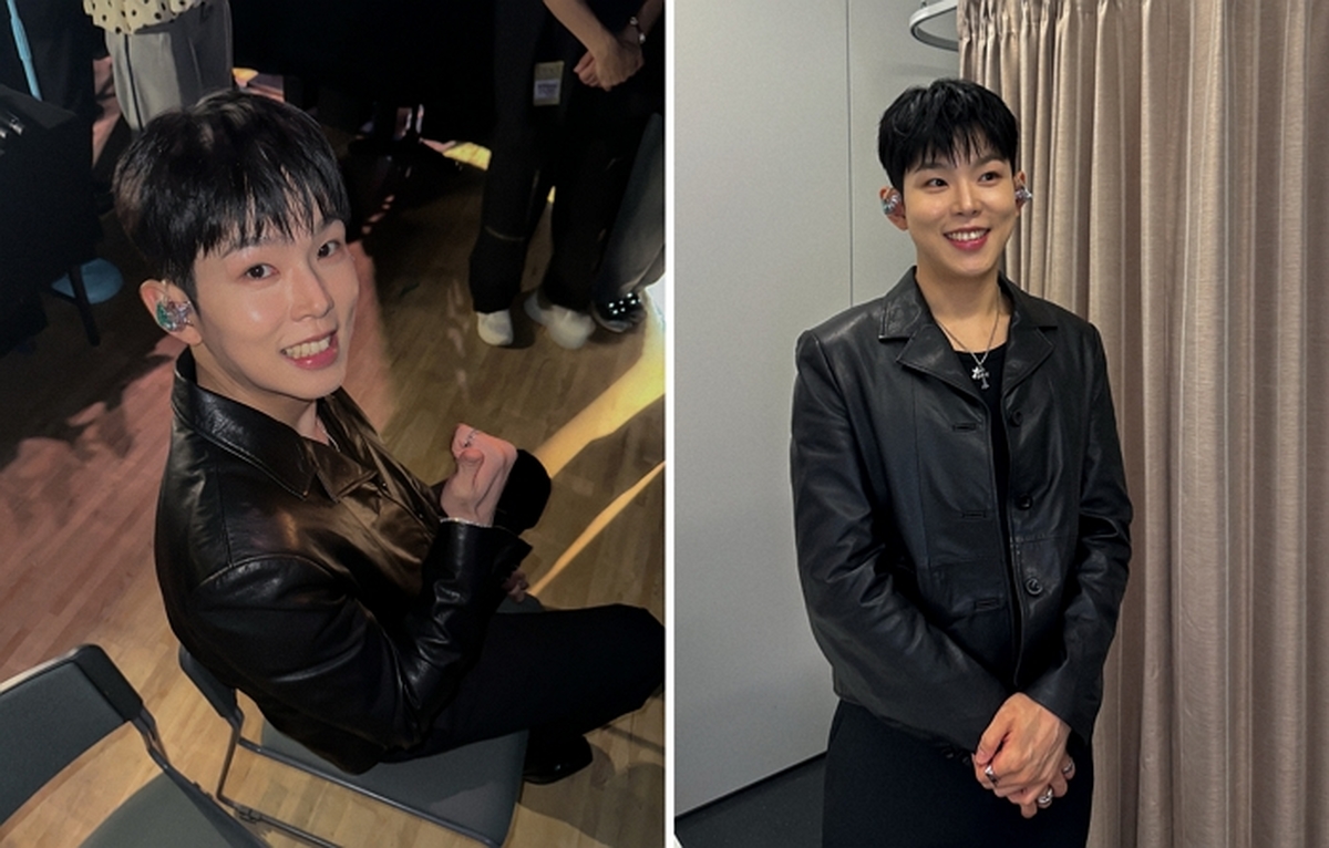 폴킴이 올블랙 장착하고 셀카 올렸더니... 짙어진 쌍꺼풀에 성형 의혹 제기됐다