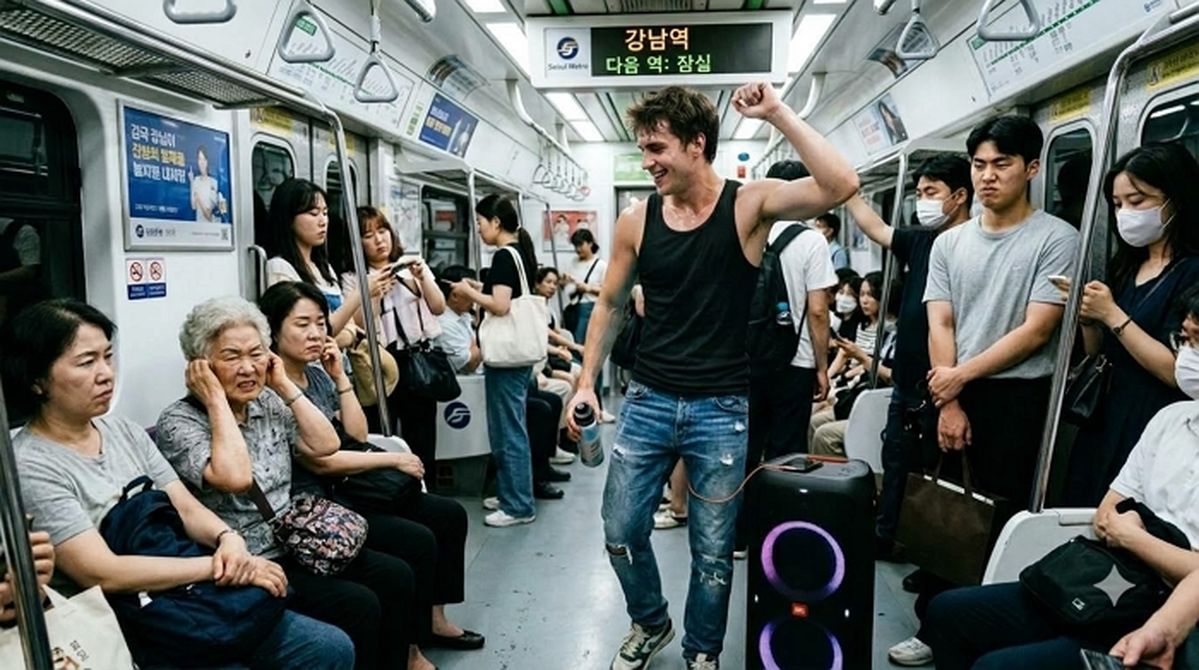 “퇴근길에 뭔 민폐냐”... 서울 지하철서 대형 스피커 틀고 백플립 한 외국인 틱톡커