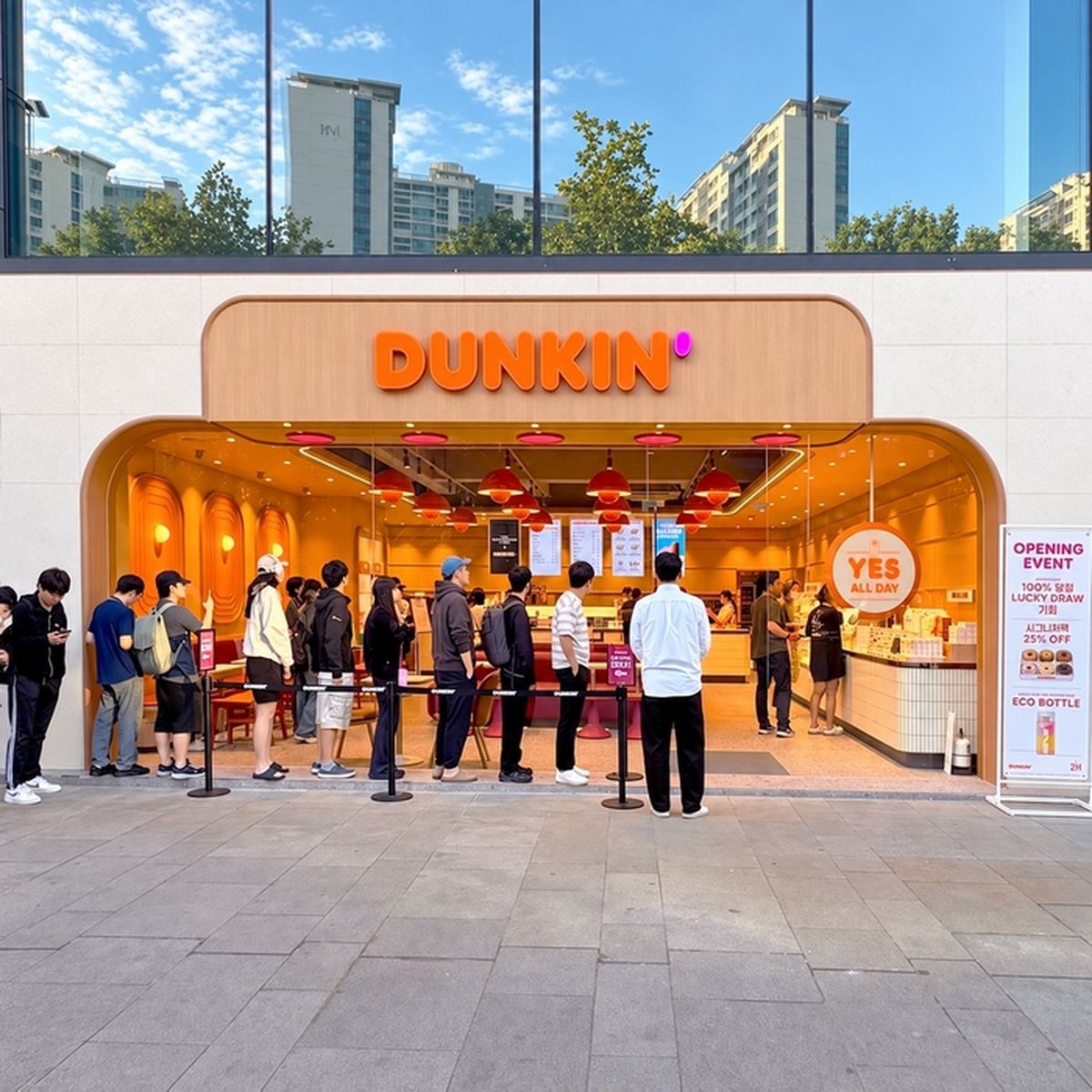 던킨 잠실새내역점, 오픈 키친+식사 메뉴로 흥행... 오픈 첫날 매출 2배↑
