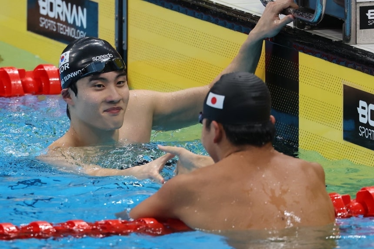 황선우 1분47초97 전체 2위 통과... 오늘 오후 5시 24분 결선 출격
