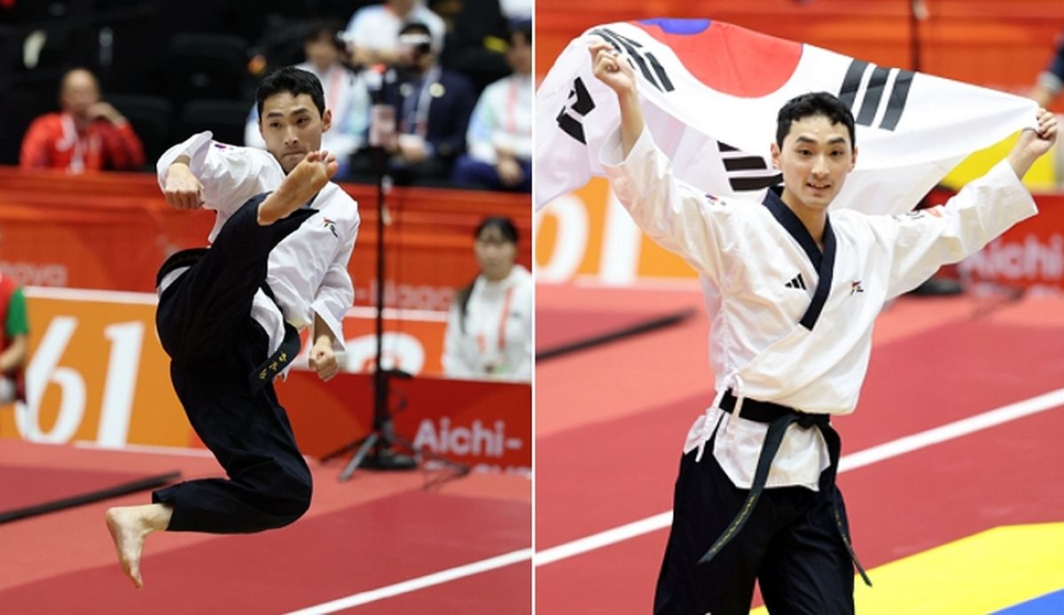 윤규성·정하은, 태권도 품새 남녀 개인전서 나란히 金 행진