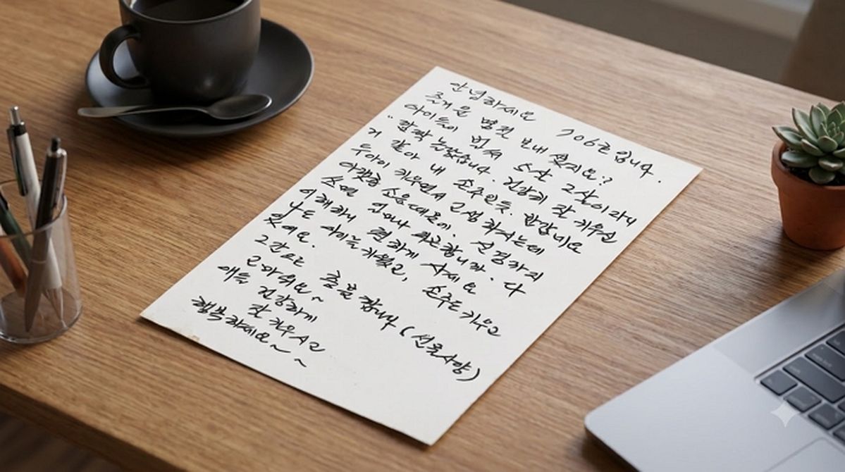 두 아이 키우는 아랫집 부모에 윗집 이웃이 건넨 편지