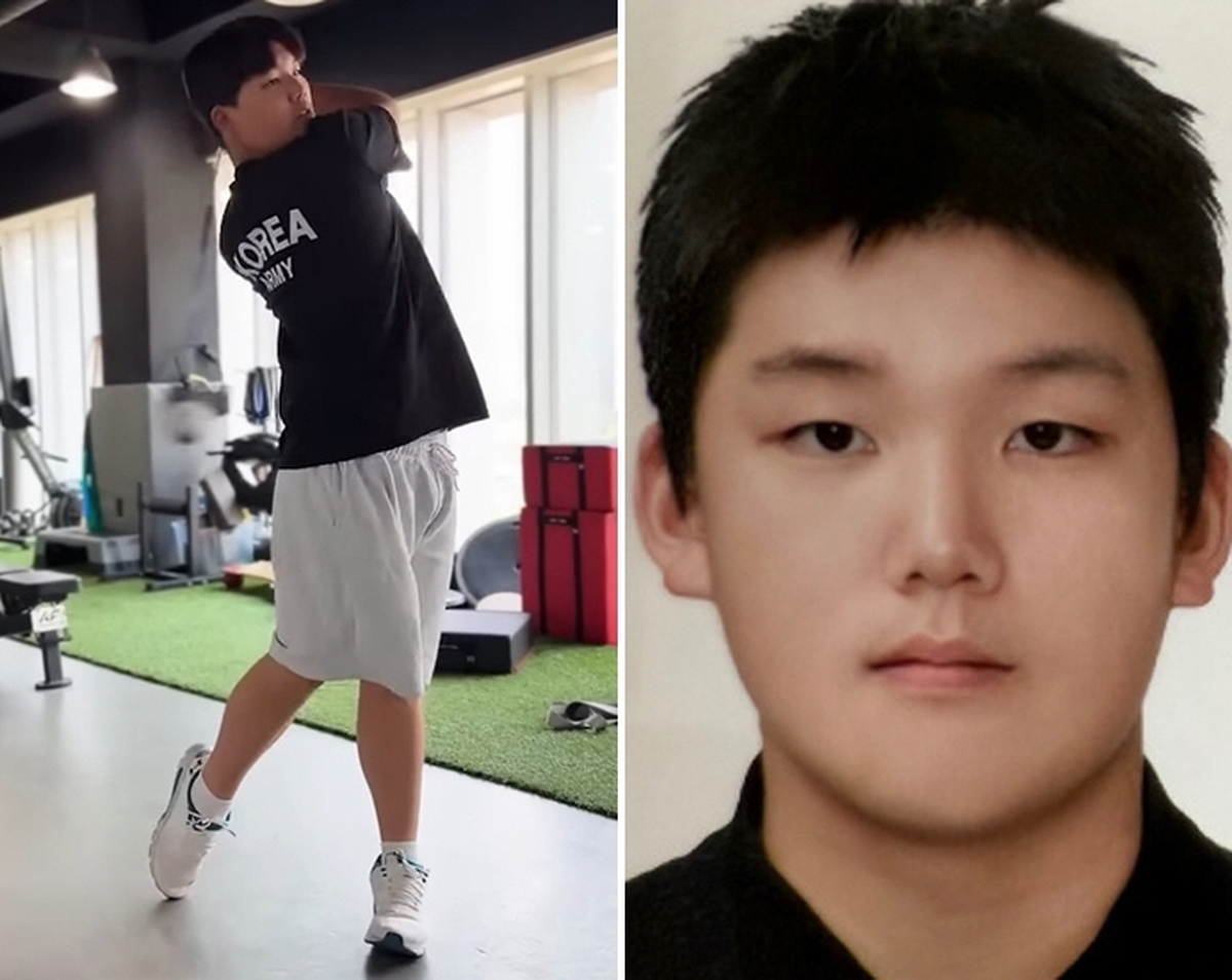 '강호동 아들' 강시후, 188cm 훈남 골퍼됐다... 남다른 스윙에 야구팬들은 '울상'