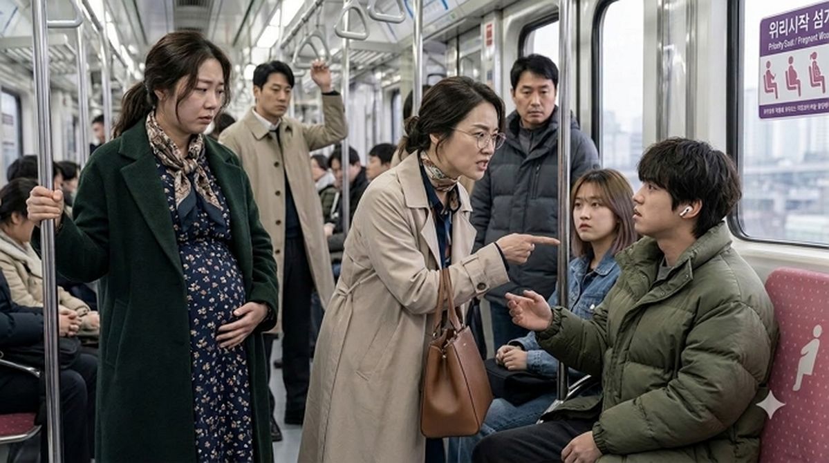 임산부석 앉은 20대 남성에게 양보 부탁했다가... 출근길 지하철 2호선에서 벌어진 일
