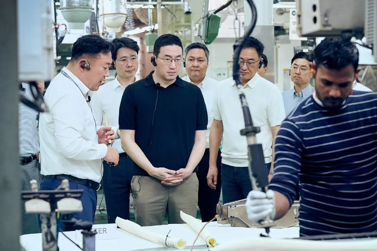 2025년 3월 인도 뉴델리 LG전자 노이다 생산공장을 방문한 구광모 회장 모습 / 사진제공=㈜LG