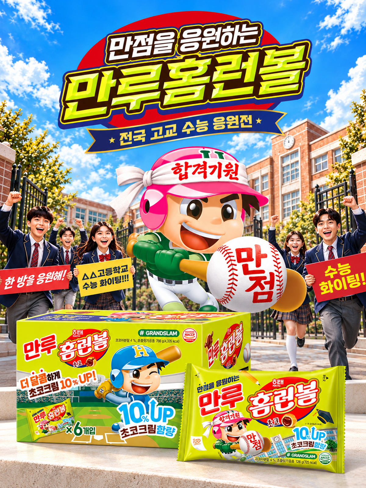 [보도사진] 수험생 응원 나선 해태제과, 수능 에디션 ‘만루홈런볼’ 출시.png