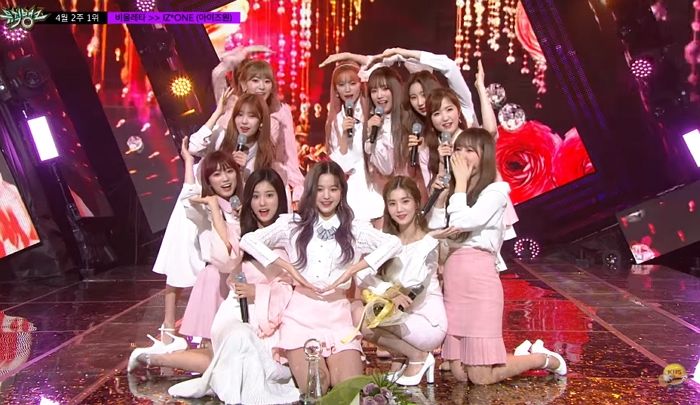 지상파 음악 방송에서 처음으로 1위하고 ‘폭풍 눈물’ 쏟은 아이즈원 김민주